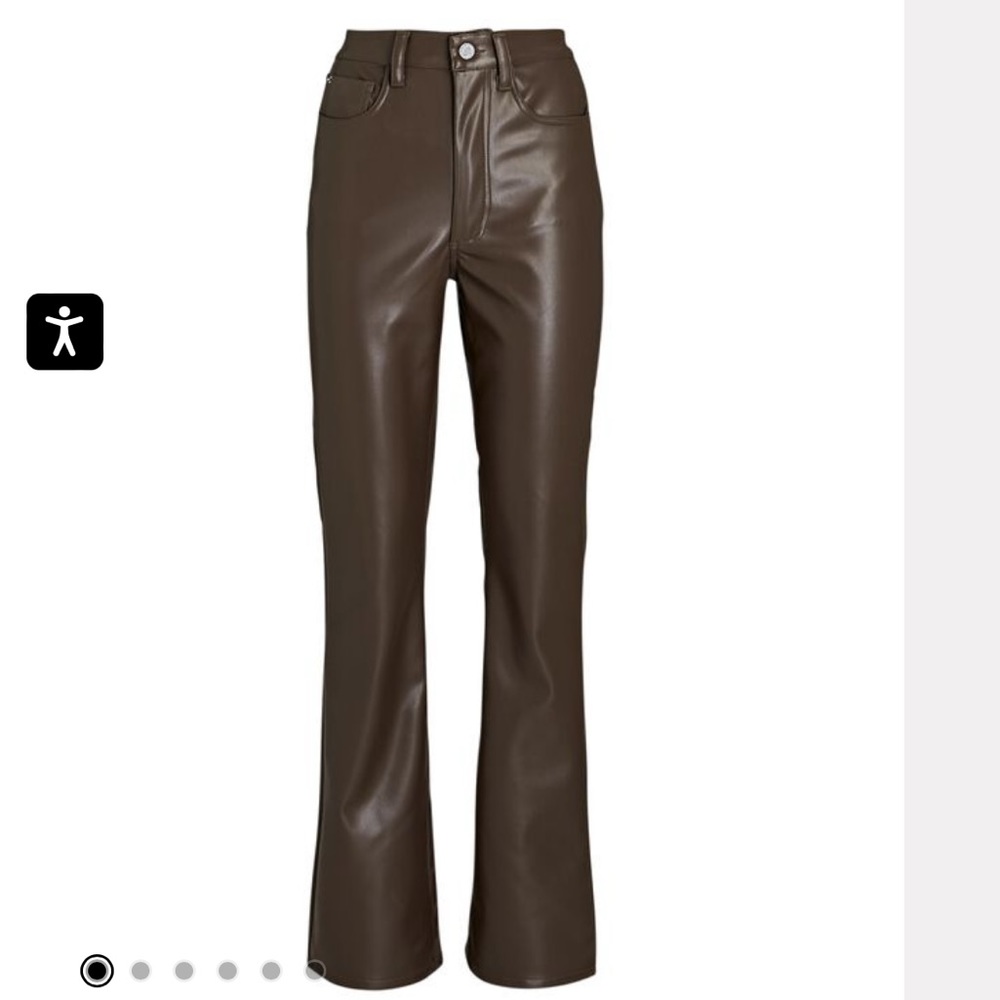 WeWoreWhat Brown vegan leather pants